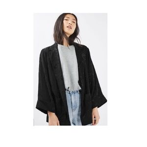 topshop jacquard kimono blazer